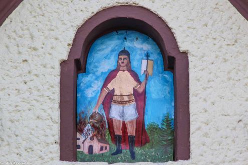 Św. Florian malowany na blasze, raszowa